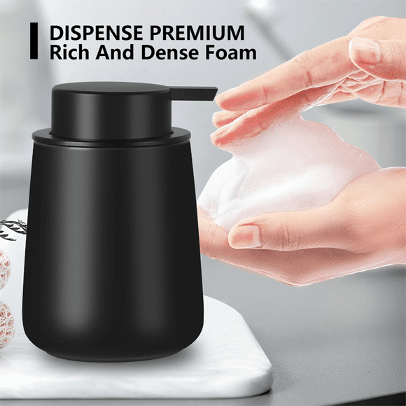 Foaming Soap Dispenser, 2 Pack Foam Hand Soap Dispenser for Bathroom & Kitchen, 12 Oz Dish Foaming Pump Bottle