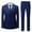 Navy, variant on Slim Fit Men's Suit Jacket Blazer Men's Slim Fit Two Piece Business Suit Jacket And Trousers For Wedding Party Formal Attire