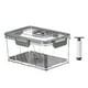 thumbnail image 2 of Recipiente para almacenar alimentos al vacío con temporizador | Frasco hermético para conservar la frescura | Sellador al vacío con bomba manual | Plástico sin BPA | Conservador de alimentos para, 2 of 9