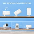 thumbnail image 3 of Projector 4K Support Full HD 1080P Portable Outdoor Movie Projector 270°, 3 of 7