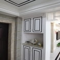 thumbnail image 5 of Tile Sticker Decorative Floor Wall Sticker Foil Line Peel And Stick Adhesive Waterproof Cover For Kitchen Bathroom Living Room Bedroom 1 Piece Roll 1cmx50m/ Black seam sticker, 5 of 7
