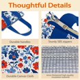 thumbnail image 4 of Pioneer Flower Floral Print Pattern Insulated Lunch Bag for Women & Adults,Large Portable Soft Cooler Lunch Bag,Thermal Food Storage Tote with Pearl Cotton,8.66L,8.75x5.75x9.5 Inch, 4 of 6