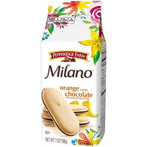 Pepperidge Farm Milano Orange Flavored Chocolate Cookies 7 oz Pack of 4