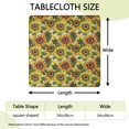 thumbnail image 2 of White Sunflower Pattern Square Fitted Tablecloth with Elastic Edge,Square Table Cover,Washable Elastic Table Cover for Home Kitchen Party Decor 34"x34", 2 of 6