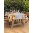 thumbnail image 2 of Outdoor Tablecloth with Umbrella Hole and Zipper, Orange Fall Rectangle Table Cloth 54x80 Inch Waterproof Tablecloth, Thanksgiving Pumpkins Sunflower Grey Picnic Table Cover for Patio Camping, 2 of 7