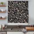 thumbnail image 5 of Boho Black Floral Sheer Curtains 63 Inches Long, Farmhouse Botanical Vintage Paisley Flower Light Filering Curtains, Breathable Simi Curtain Privacy Drapes for Living Room Bedroom Window Treatment, 5 of 9
