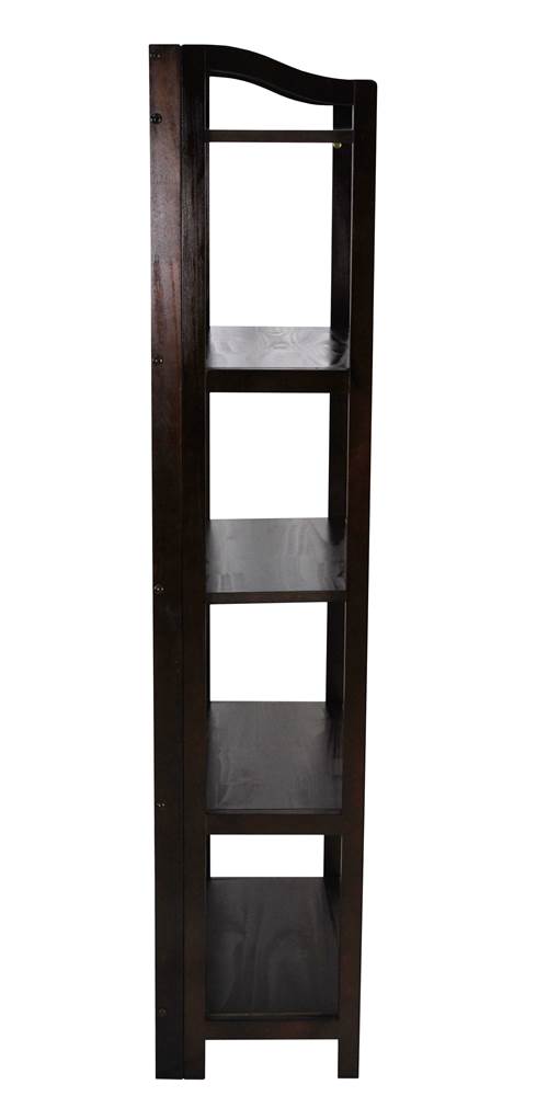 Yu Shan Stratford Folding Bookcase In Espresso - (Five Shelves)