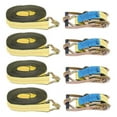 thumbnail image 4 of 27ft Yellow 4 Pack Heavy Duty Motorcycle Ratchet Tie Down Straps 27ft*2inch, 4 of 16