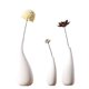 thumbnail image 3 of Jarrón decorativo de cerámica Simple con gotas de agua, inserciones de flores secas cocidas lisas blancas for decoración creativa de jarrones, 3 of 13