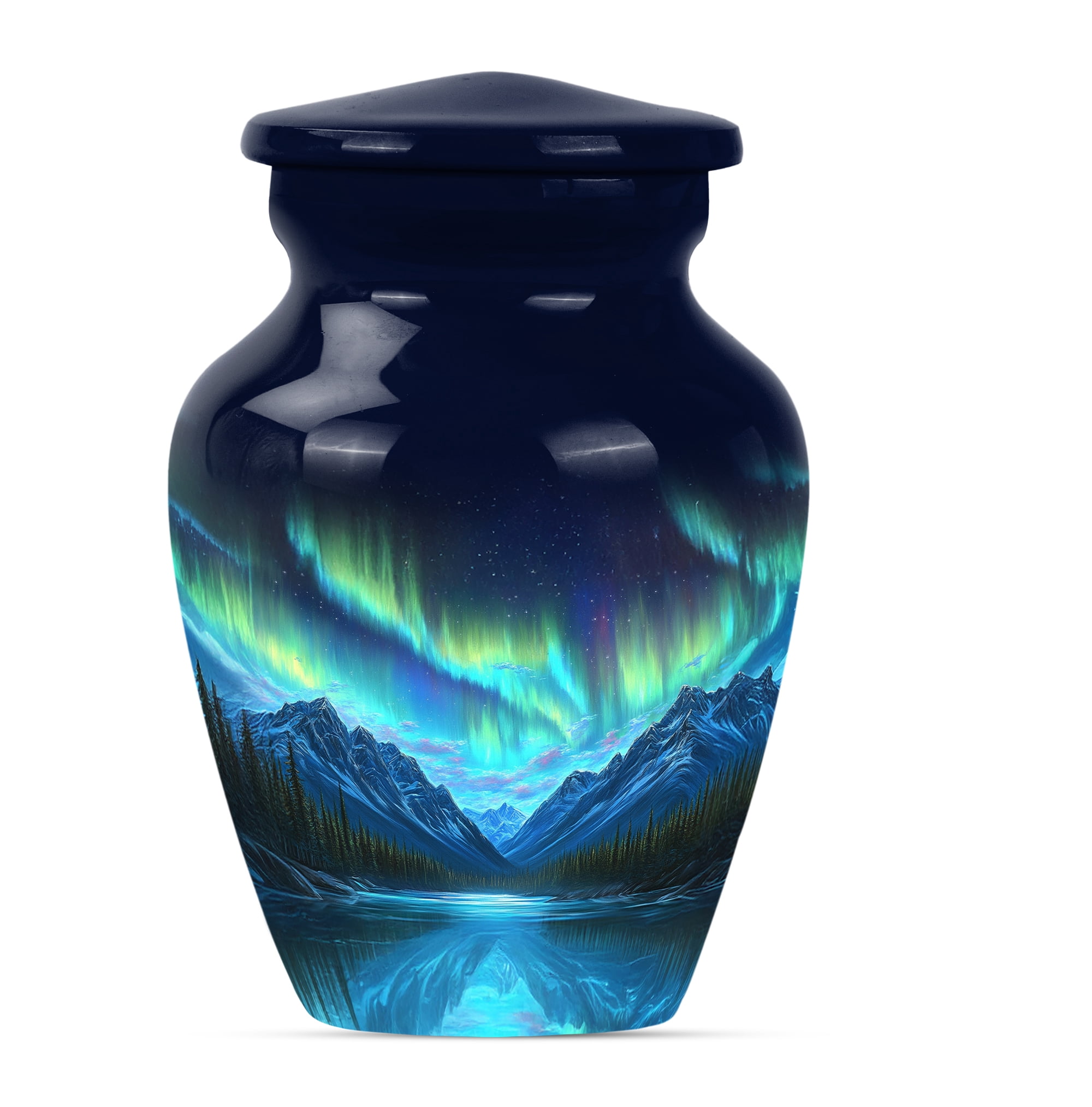 Northern Lights Burial Urns for Human Ashes Adult Male, Urn for Ashes for Women, Mini Urns for Ashes, Urn for Ashes for Women(Size - 3inch, 4 Pcs)