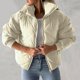 thumbnail image 1 of Parkas de manga larga para mujer, ropa de invierno acolchada de algodón corta con cremallera y manga larga, ropa de algodón de manga larga para mujer, blusa para mujer, 1 of 6