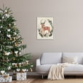 thumbnail image 5 of Peaceful Deer Festive Holiday Leaf Border Collage Animals & Insects Painting Framed Art Print Wall Art, 5 of 5