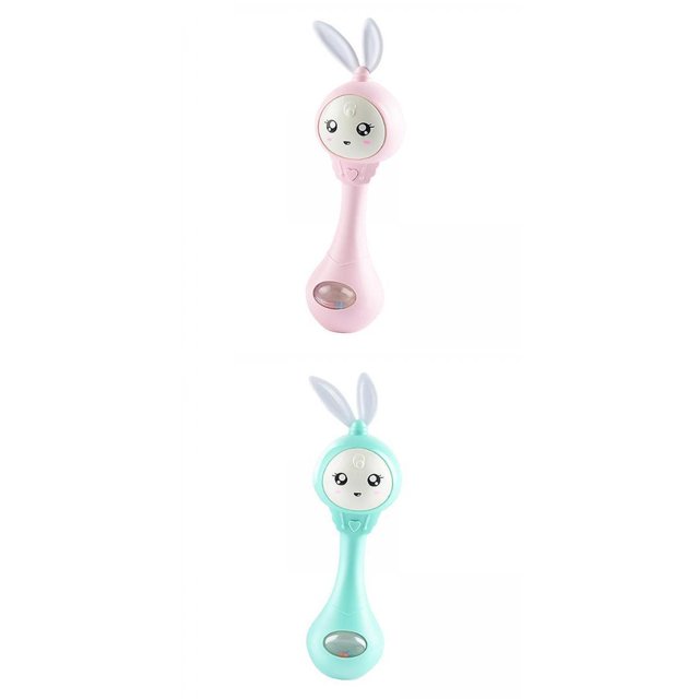 Dibujos Animados Conejo Bebé Sunnimix 2x Sonajero Handbell Música luz