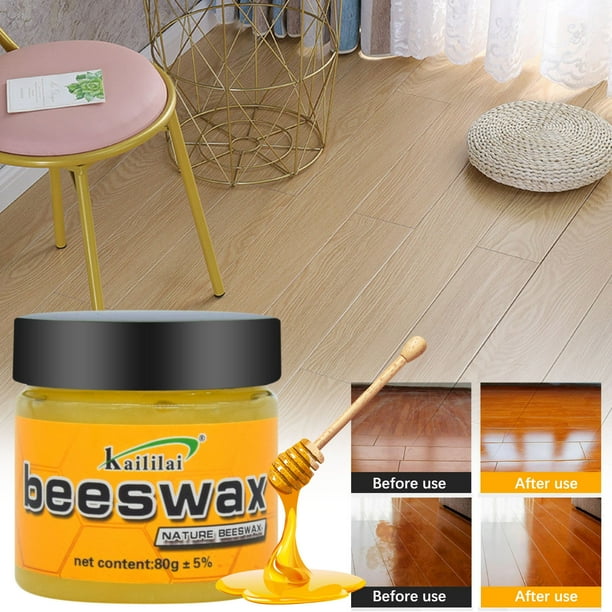 Cera de abejas para madera, solución completa, para muebles, limpieza del hogar, 80 g