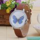 thumbnail image 3 of Reloj de mariposa de cuero con pulsera de mujer de marca de lujo Lvpai (marrón) Tmvgtek Para estrenar, 3 of 7