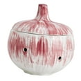 thumbnail image 4 of Ceramic Garlic Keeper Garlic Container Saver with Lids Canister Collection Round Red, 4 of 8