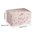 thumbnail image 3 of NWOKYZGH Floral Storage Bins with Zipper Lids Storage Boxes Baskets Cubes with Handles Collapsible Washable Oxford Cloth Closet Shelf Clothes Organizer Containers, 3 of 9