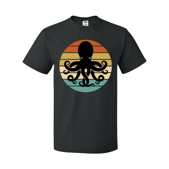 Inktastic Octopus Retro Vintage Sunset T-Shirt