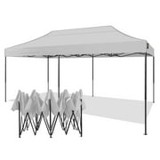 AMERICAN PHOENIX 10x20 Ft White Pop Up Canopy Tent Portable Instant Sun Shelter