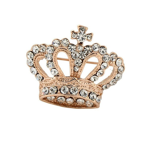 Broche de de Imitación para Mujer, Broche para Dama, Corona de Cristal, Princesa , Graduación de Navidad Zulema Corona Cristal Broche Pin