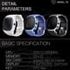 thumbnail image 2 of Methold Reloj inteligente T8 compatible con Bluetooth, reloj de deportivo con pantalla táctil LCD de 1,58 pulgadas, rastreador de actividad Relojes inteligentes Blanco, 2 of 8