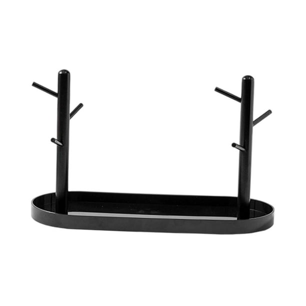 Bandeja para llaves, organizador de joyas, organizador colgante, decoración, cuenco multifuncional para llaves Doble negro