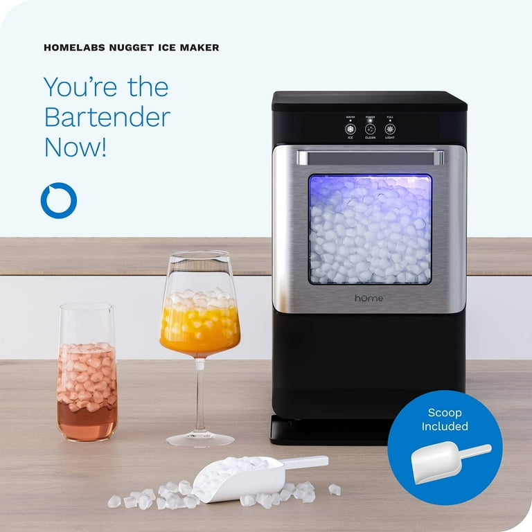 Osoeri Countertop Nugget Ice Maker, Pebble Ice Maker Machine, 30lbs Per  Day, 2 Ways Water Refill, 3Qt Water Reservoir & Self-Cleaning, Stainless  Steel Finish Ice Machine for Home Office Bar Party 