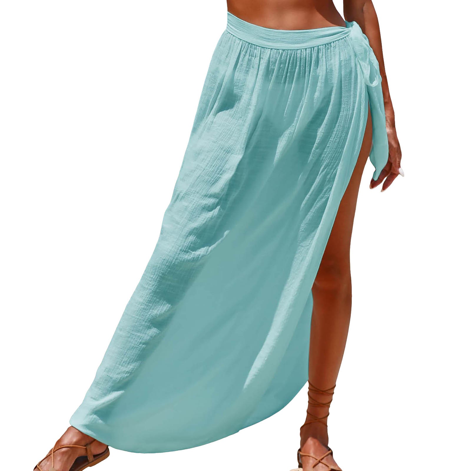 WNVMWI Bathing Suit Cover ups for Women Sky Blue Long Skirts