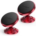 thumbnail image 1 of 2-PackMagnetic Phone Holder for car, [Strong Magnet] Magnetic Phone Mount for Car [4 Plate] iPhone Magnetic car Phone Holder Mount for Cell Phone [360 Red Red, 1 of 5