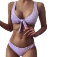 thumbnail image 2 of LoyisViDion Women Swimsuits On Clearance Women'S Fashion Bikini Set Swimsuit Two Piece Filled Print Swimwear Beachwear Purple L, 2 of 6