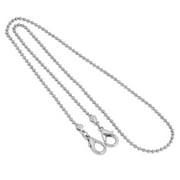 1928 Jewelry Stainless Steel 2.4 mm Ball Chain Face Mask Necklace Holder 22 Inch