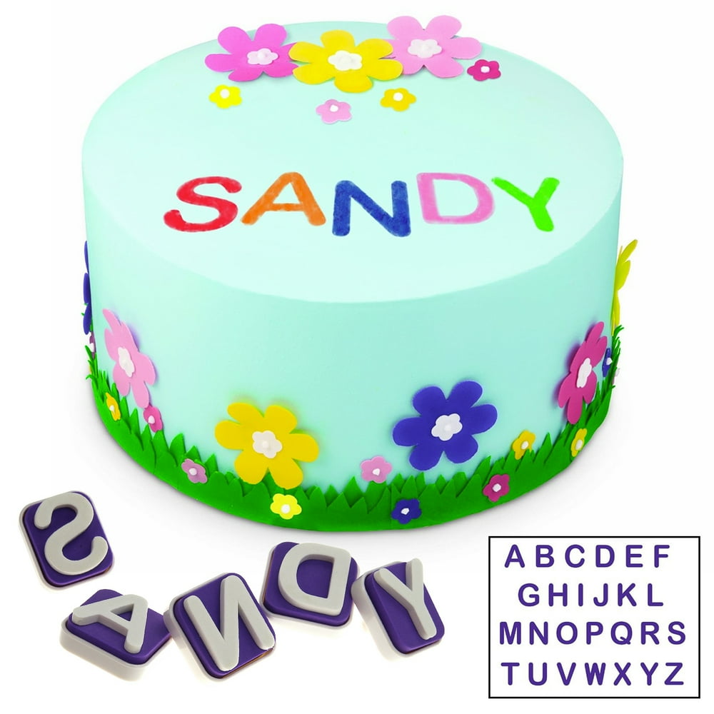 26pc Wilton Alphabet Classic Letters Cake Stamp Set Decorating Supplies