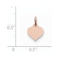 thumbnail image 2 of FJC Finejewelers 14 kt Rose Gold Polished Small Heart Disc Charm 14 x 10mm, 2 of 4