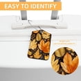 thumbnail image 3 of Square PU Leather Luggage Tags - 2 Pack with Privacy Cover and Stainless Steel Ring - Suitable for Travel, Backpack, Handbag - Suitcase Tags, Travel Tag Thanksgiving Leaves, 3 of 7