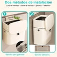 thumbnail image 4 of 10L Cubo de Basura Colgante con Tapa,Basurero para Cocina,Bote de Basura,Cesto de Basura de Pared de Cocina con Tapa sin Taladrar,Deslizante Abierto,Adecuado pare Baño,Dormitorio,Oficina, 4 of 4
