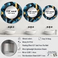 thumbnail image 4 of Designart "Blocks Of Black And Blue In The Blockchain I" Geometric Round Mirror Wall Decor Modern - Large Black Round Bathroom Mirror - Round Mirror - 29" x 29", 4 of 6