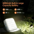 thumbnail image 6 of Solar Camping Lamps, 4400mAh Rechargeable Camping Light 4 Lighting Model Portable Tent Lights Solar Lights for Camping Emergency Hurricane Hiking Power Outages Fishing, 6 of 9