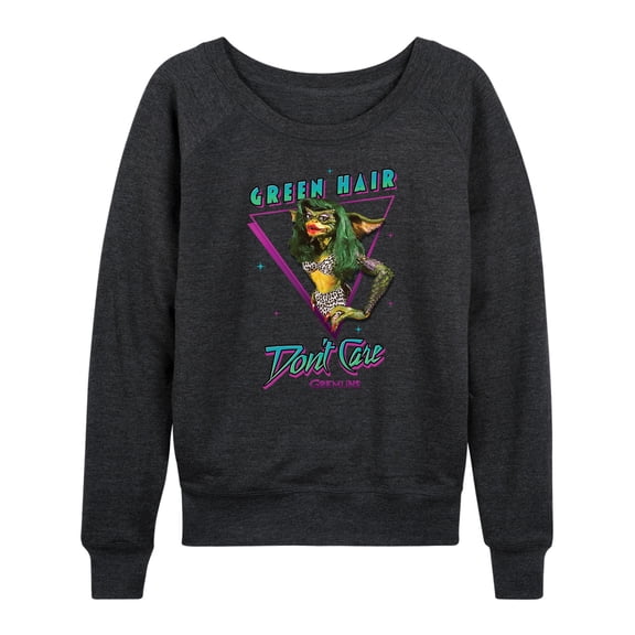 Gremlins - Dapper Gremlin - Green Hair Don't Care - Women's Lightweight French Terry Long Sleeve Shirt