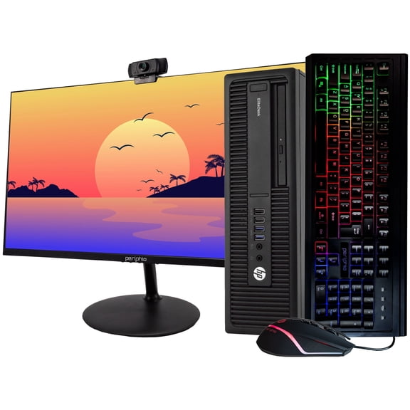 Restored HP EliteDesk 800G2 Desktop Computer, Intel Core i5, 16GB RAM, 512GB SSD, DVD-ROM, Windows 10 Professional 64 Bit, Black (Refurbished)