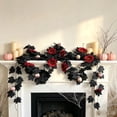thumbnail image 4 of YIKA Halloween Pumpkin Garland - 68" Fall Leaf Decor for Mantle, Staircase & Porch, Outdoor/Indoor Autumn Thanksgiving Party Decoration (Multicolor), 4 of 6