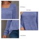 thumbnail image 5 of Mujer Camiseta De Manga Larga Puff Manga Casual Suelta Color Puro Moda Transpirable Sudadera Femenina Azul M, 5 of 6