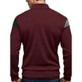 thumbnail image 3 of Zedker Men's Lightweight Jacket Coat Causal Fashion Jacket Color Block Coat Wine XXL, 3 of 8