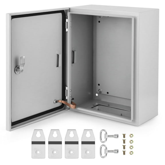 Outdoor/Indoor Steel Electrical Box with Lock&Hinge Ip66 Waterproof & Dustproof Wall-Mounted Electrical Enclosure Box