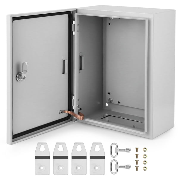 Yeshouse caja eléctrica de acero IP66, a prueba de agua y polvo, con cerradura y placa de montaje, ideal para conexiones eléctricas en proyectos de interior o exterior