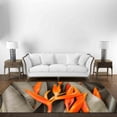 thumbnail image 3 of Modern Rug, Housewarming Gift Rug, Bedroom Rug, Orange Leaf Rug, Entry Rugs, Botanical Rugs, Floral Rugs, Saloon Rug, Farmhouse Rug, 2.6'x6.5' - 80x200 cm, 3 of 8