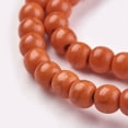thumbnail image 3 of 1 Strand 1 Strand Dyed Orange Red Round Synthetic Turquoise Beads Strands 6mm Hole: 1mm about 67pcs/strand 15.75 inch, 3 of 3