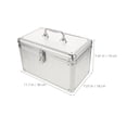 thumbnail image 2 of Minkissy Carrying Box Tool Storage Case Aluminum Silver Multifunctional 1Set for Magicians, 2 of 6
