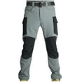 thumbnail image 2 of QATAINLAV Mens Ripstop Tactical Pants Outdoor Water Resistant Work Trousers Fashion Colorblock Cargo Hiking Pants with Multi Pockets Ofertas Flash Del Dia Gray XXL, 2 of 9