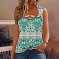 thumbnail image 3 of Women's Tank Top Summer Round Neck Camisoles Solid Color Wide Straps Sleeveless T-Shirts Blouses Casual Loose Vests Tops Womens Summer Tops, 3 of 4