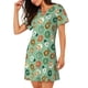 thumbnail image 2 of Easygdp Christmas Donuts Camisón de manga corta para mujer, informal, estampado, 2 of 6